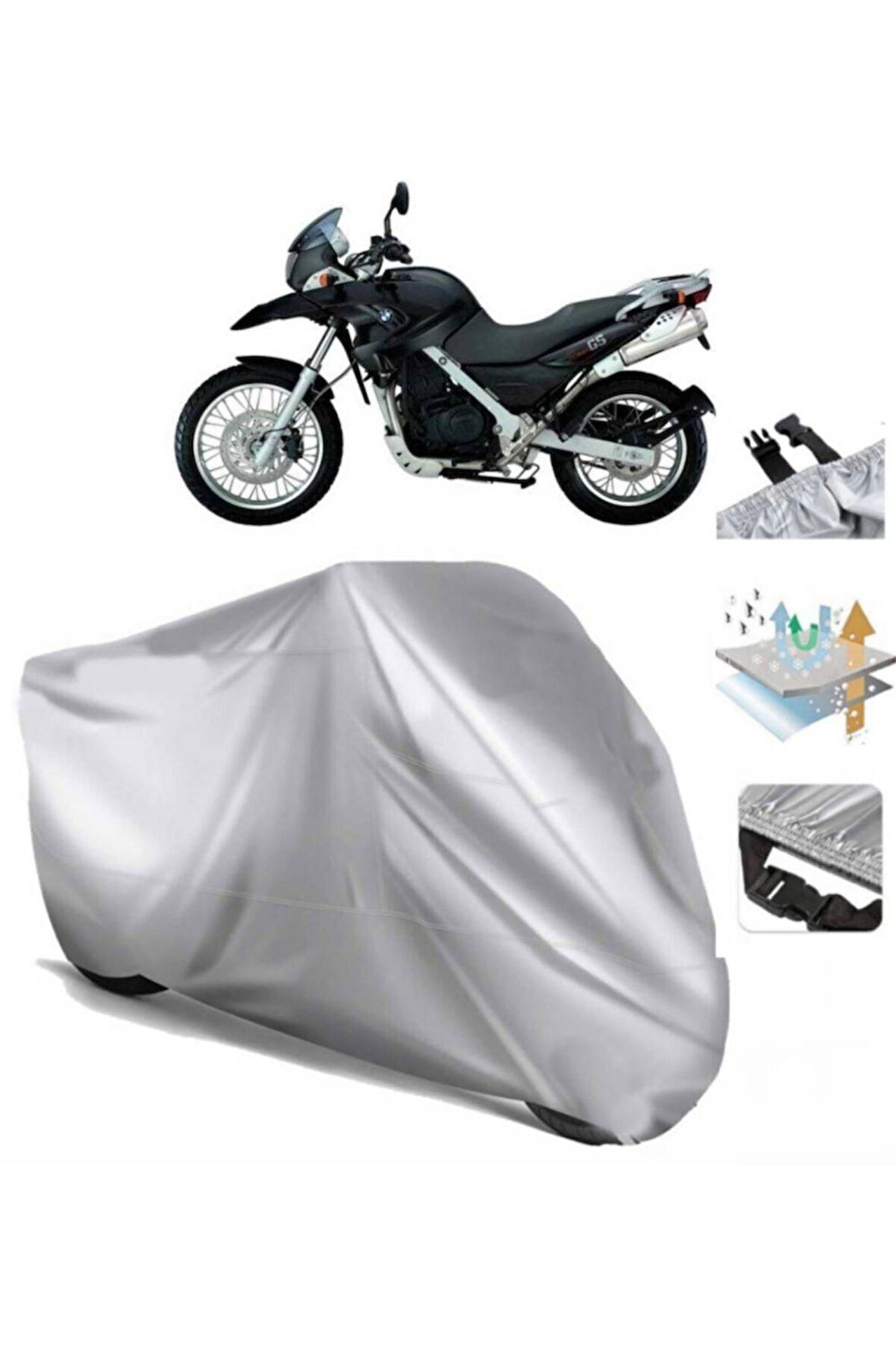 Bmw F 650 Gs (bağlantı Tokalı) Uyumlu SolarBlock Prime Motosiklet Brandası Örtüsü