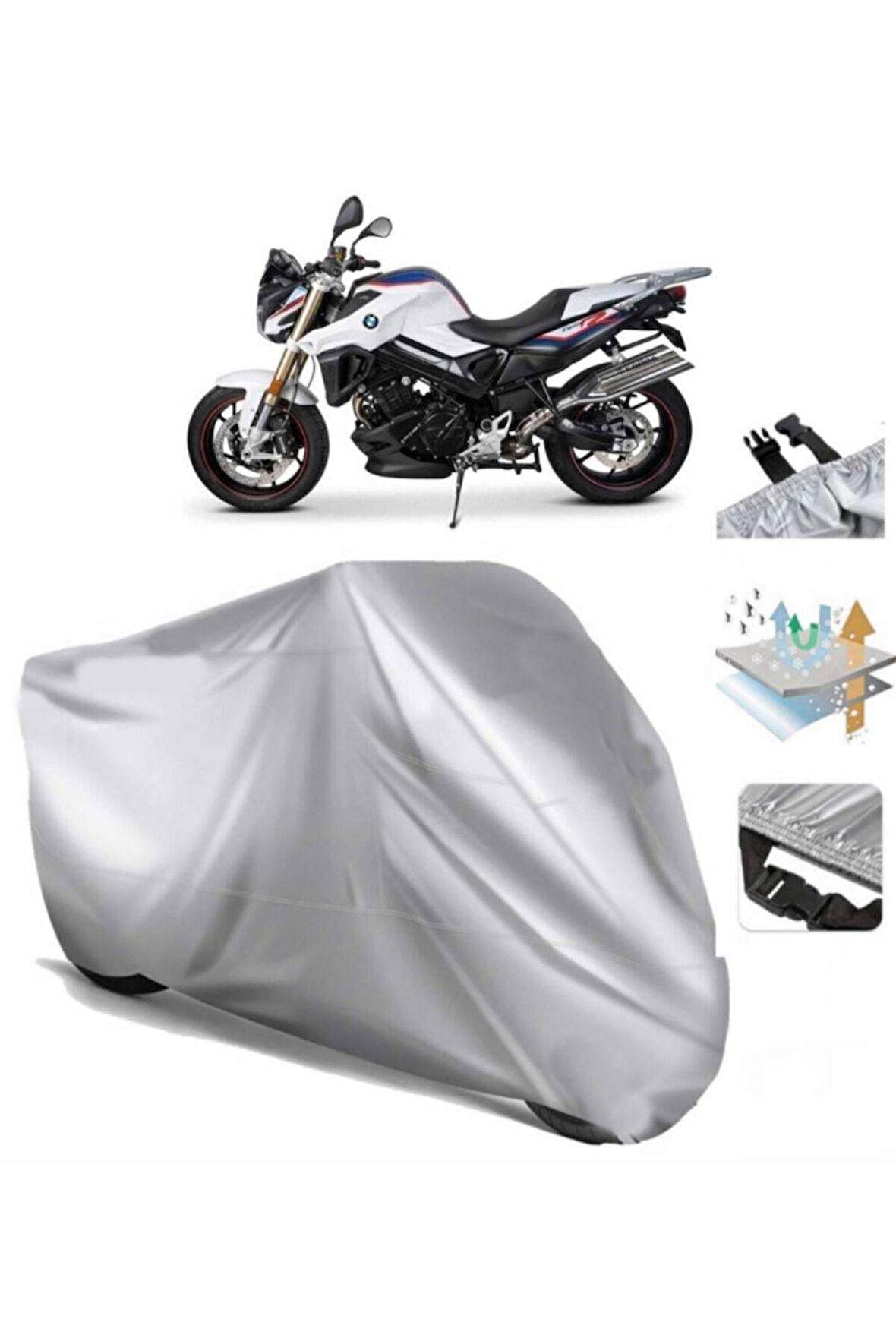 Bmw F 800 R  Arka Çanta (bağlantı Tokalı) Uyumlu SolarBlock Prime Motosiklet Brandası Örtüsü