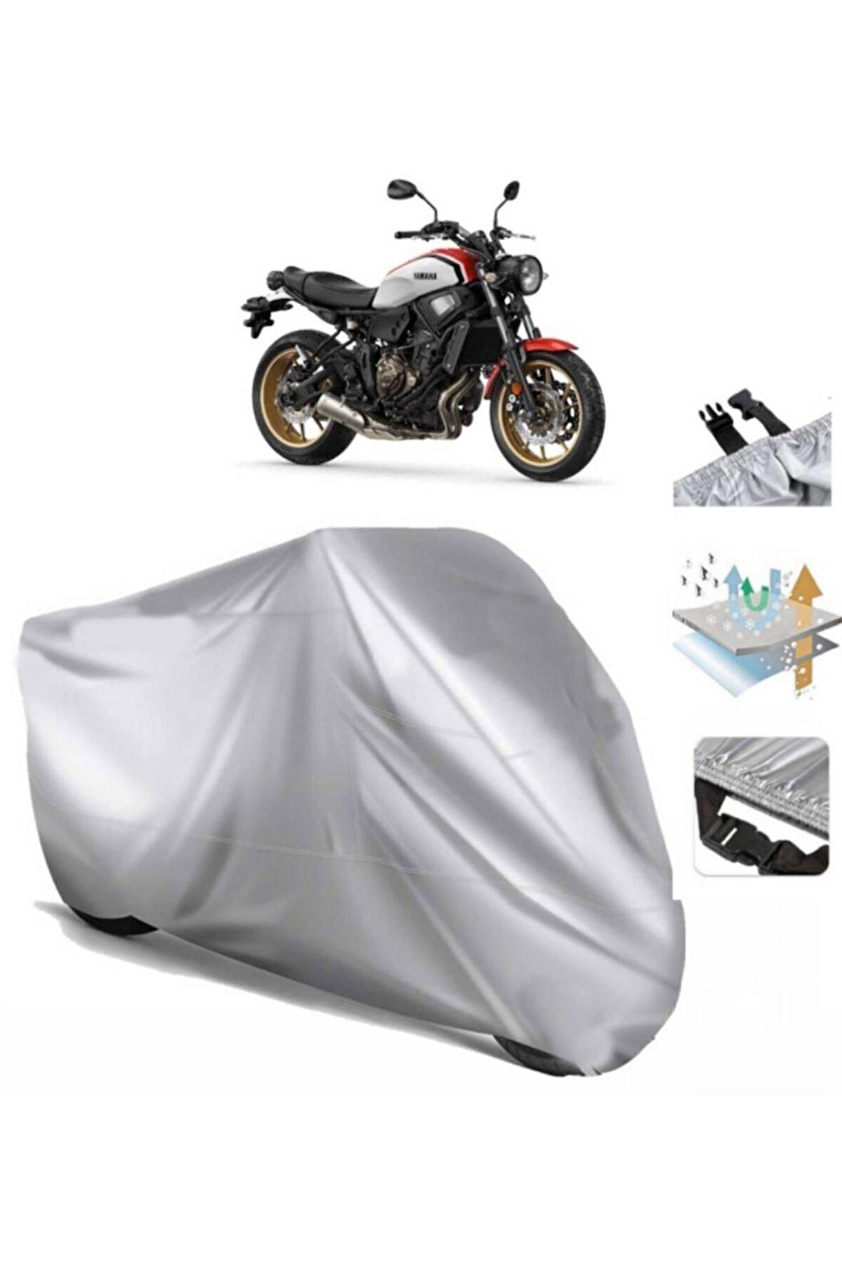 Yamaha Xsr 700 (bağlantı Tokalı) Uyumlu SolarBlock Prime Motosiklet Brandası Örtüsü