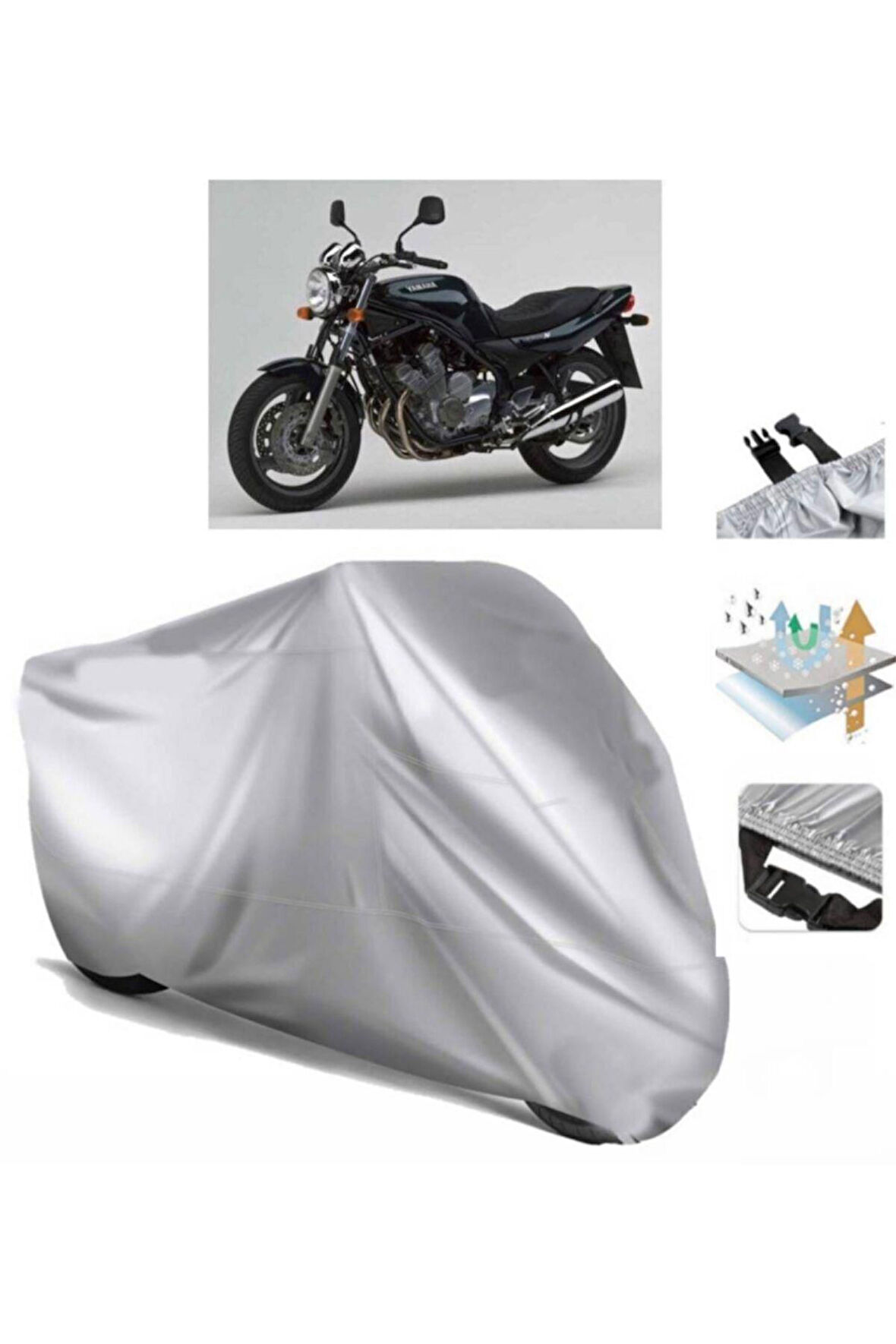 Yamaha Xj 600 N  Arka Çanta (bağlantı Tokalı) Uyumlu SolarBlock Prime Motosiklet Brandası Örtüsü