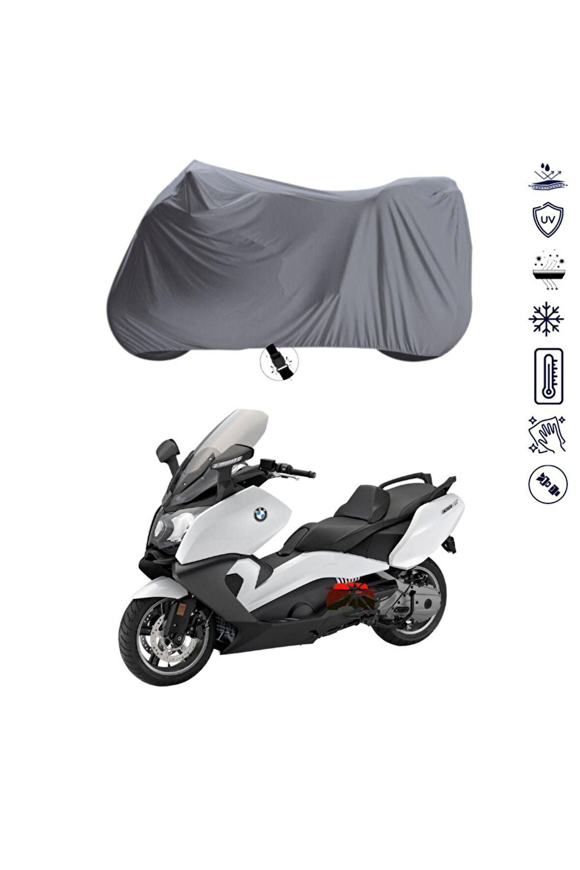 Bmw C 650 GT Çantalı  Bağlantı Tokalı  Uyumlu SolarBlock Prime Motosiklet Brandası Örtüsü