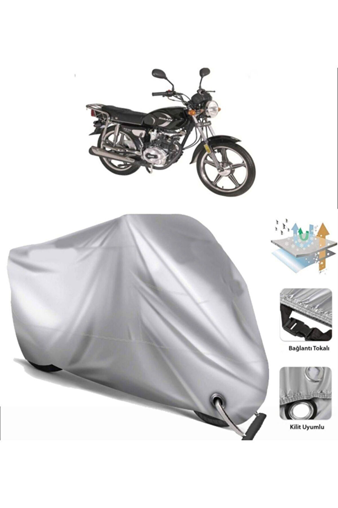 Bisan Toprak Wrc 100  Arka Çanta (bağlantı Tokalı) Uyumlu SolarBlock  Motosiklet Brandası Örtüsü