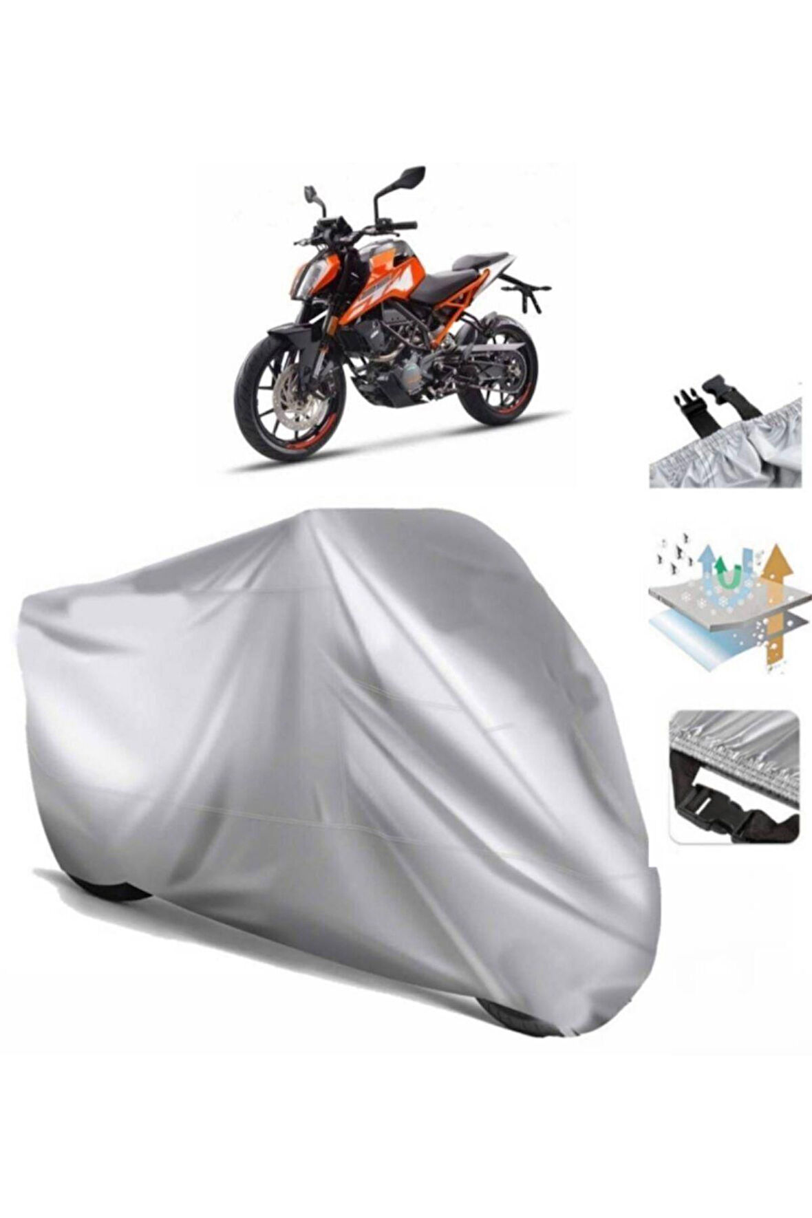 Ktm 125 Duke (bağlantı Tokalı) Uyumlu SolarBlock Prime Motosiklet Brandası Örtüsü