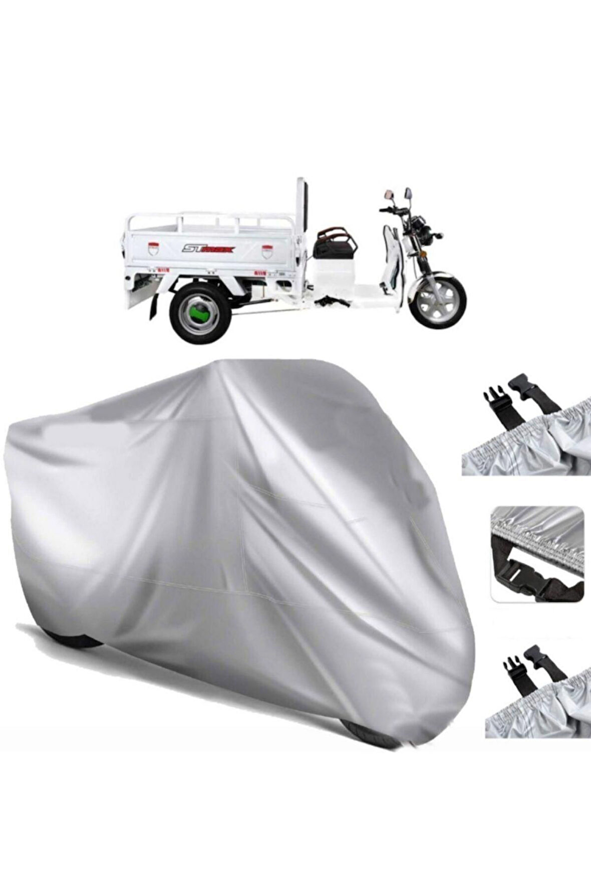Stmax Gf 500 Elektrikli Arka Çanta (bağlantı Tokalı) Uyumlu SolarBlock  Motosiklet Brandası Örtüsü