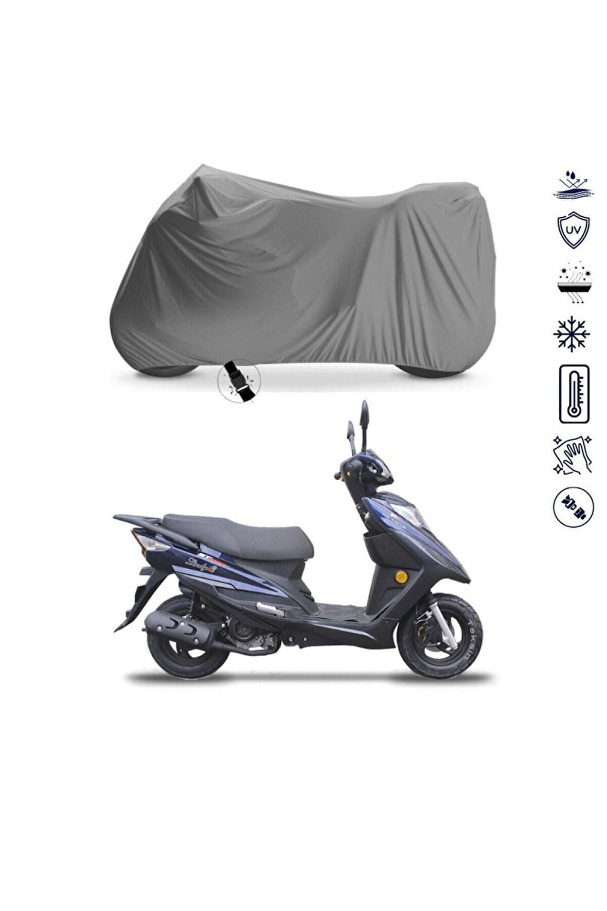 Stmax Lindy 50  Bağlantı Tokalı  Uyumlu SolarBlock Prime Motosiklet Brandası Örtüsü