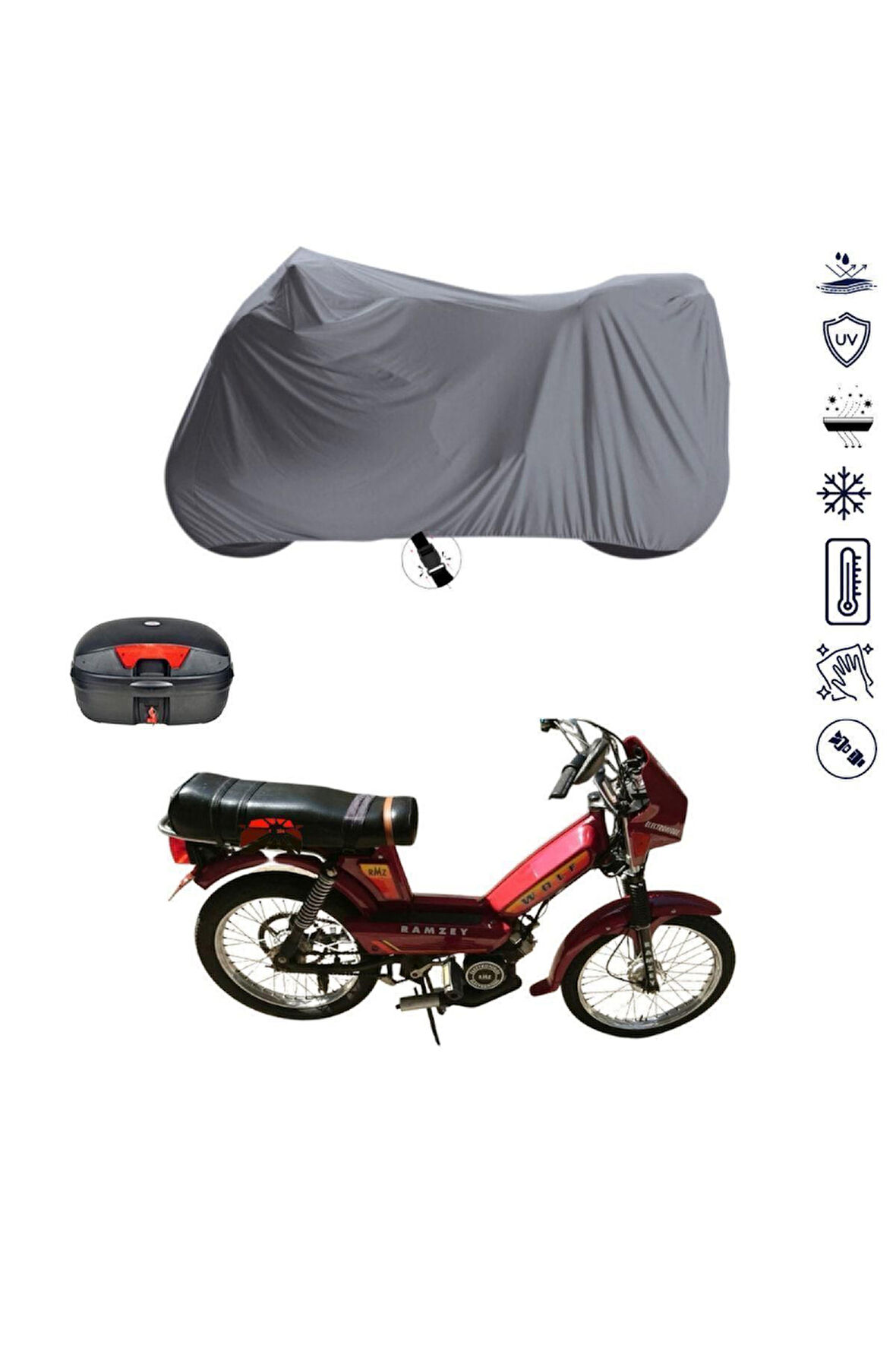 Ramzey Prestige  Bağlantı Tokalı  Uyumlu SolarBlock Prime Motosiklet Brandası Örtüsü