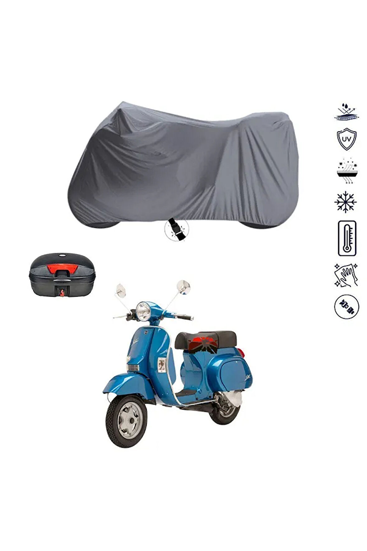 LML STAR 2 Arka Çanta  Bağlantı Tokalı  Uyumlu SolarBlock Prime Motosiklet Brandası Örtüsü