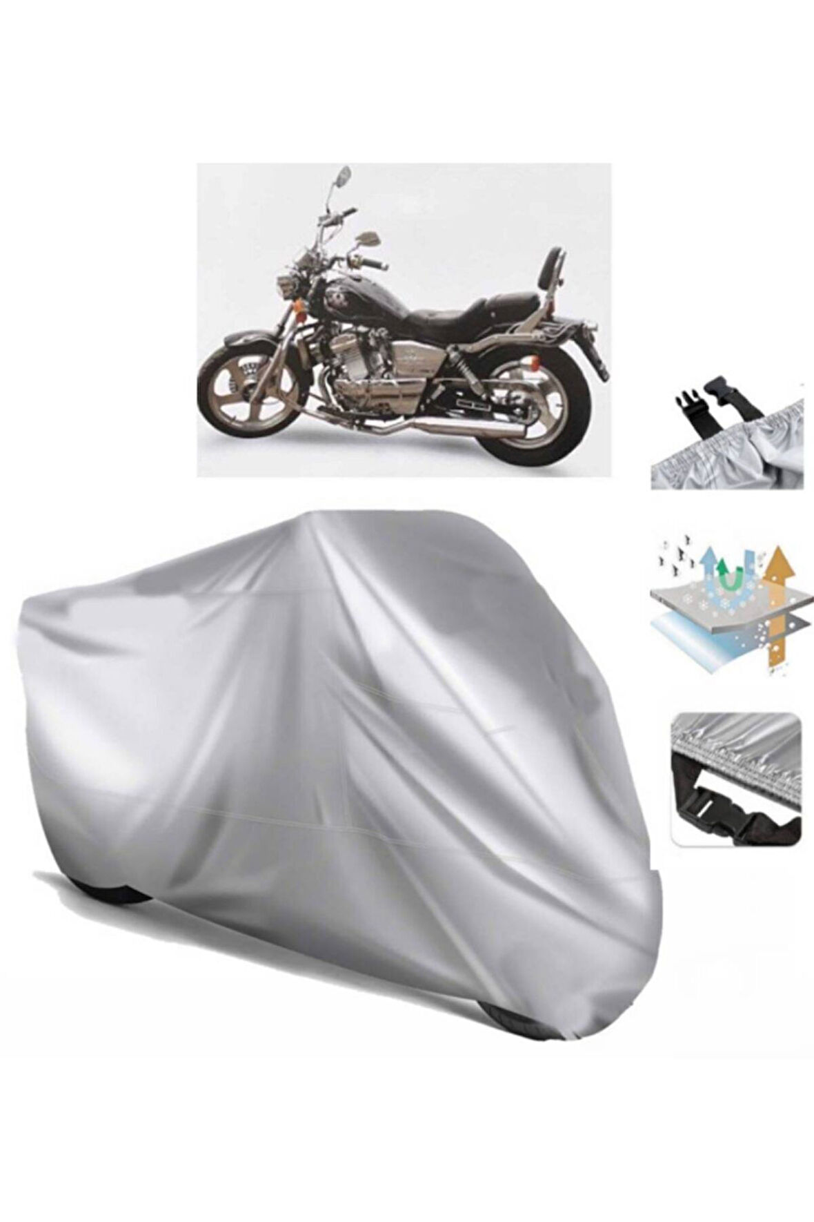 Regal Raptor Dd 250e  Arka Çanta (bağlantı Tokalı) Uyumlu SolarBlock  Motosiklet Brandası Örtüsü