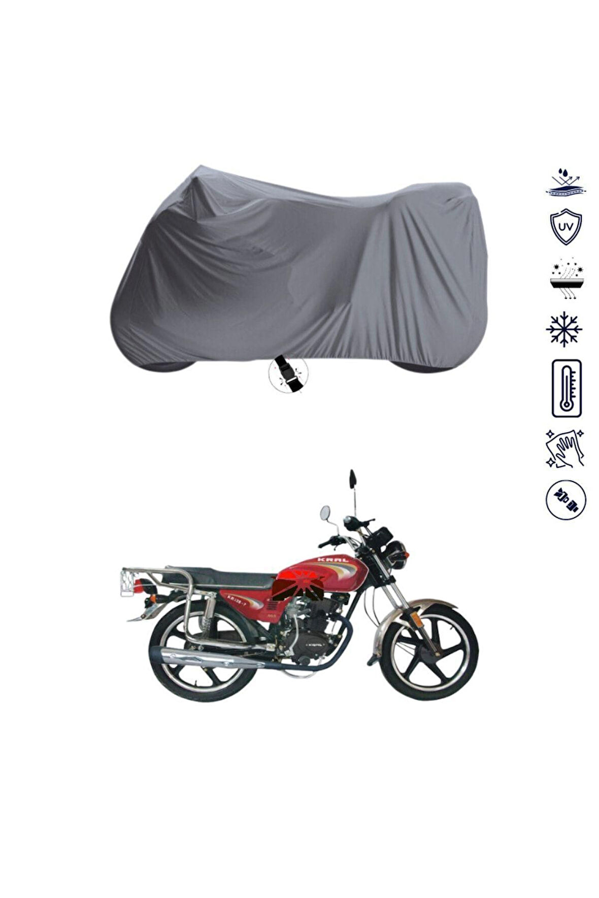 Kral Yb-150t-15  Bağlantı Tokalı  Uyumlu SolarBlock Prime Motosiklet Brandası Örtüsü