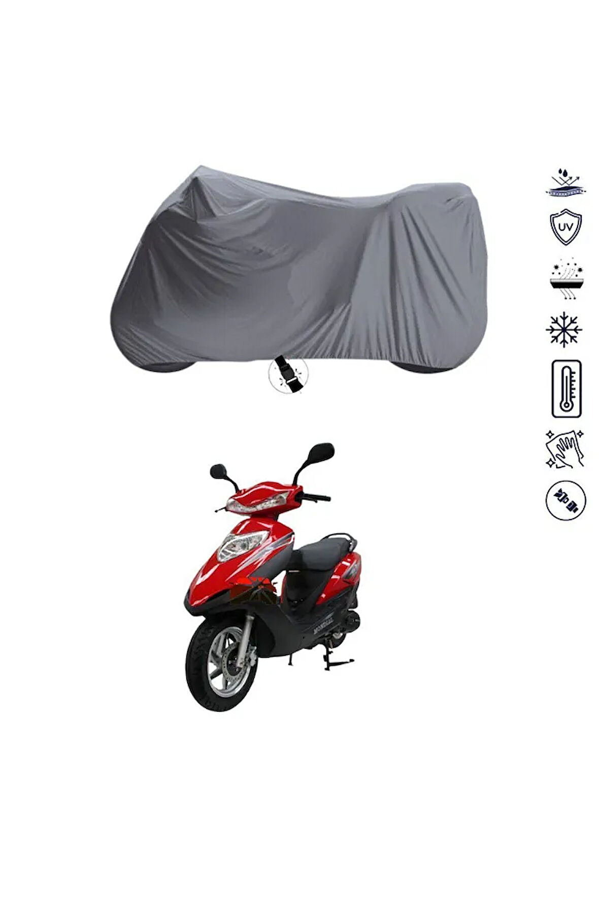 MONDİAL 125 RR Arka Çanta  Bağlantı Tokalı  Uyumlu SolarBlock Prime Motosiklet Brandası Örtüsü