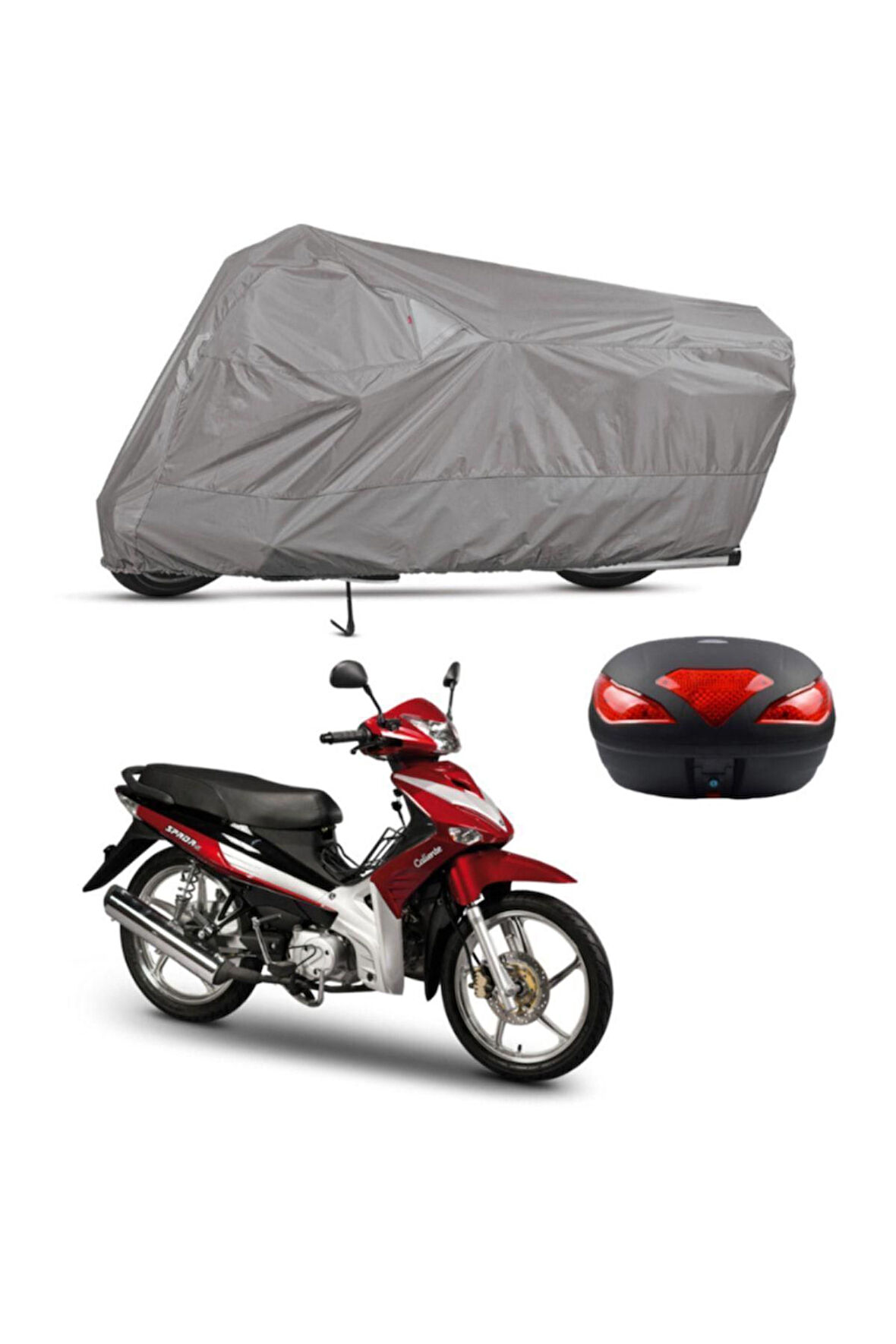 Spada Caliente 100 Efı Arka Çanta   Bağlantı Tokalı  Uyumlu SolarBlock  Motosiklet Brandası Örtüsü