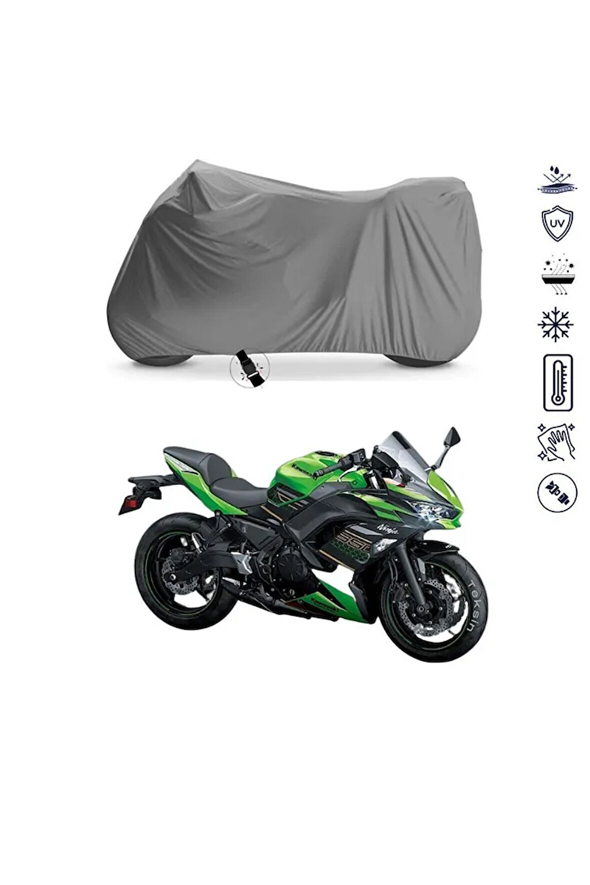 Kawasaki Ninja 650 Krt Edition  Bağlantı Tokalı  Uyumlu SolarBlock Prime Motosiklet Brandası Örtüsü
