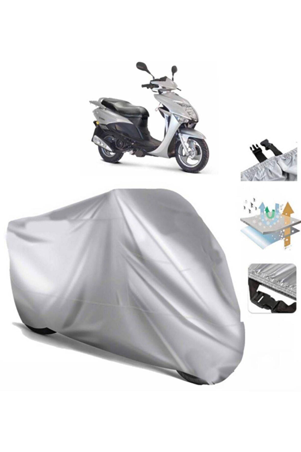 Kanuni Rs 125 (bağlantı Tokalı) Uyumlu SolarBlock Prime Motosiklet Brandası Örtüsü