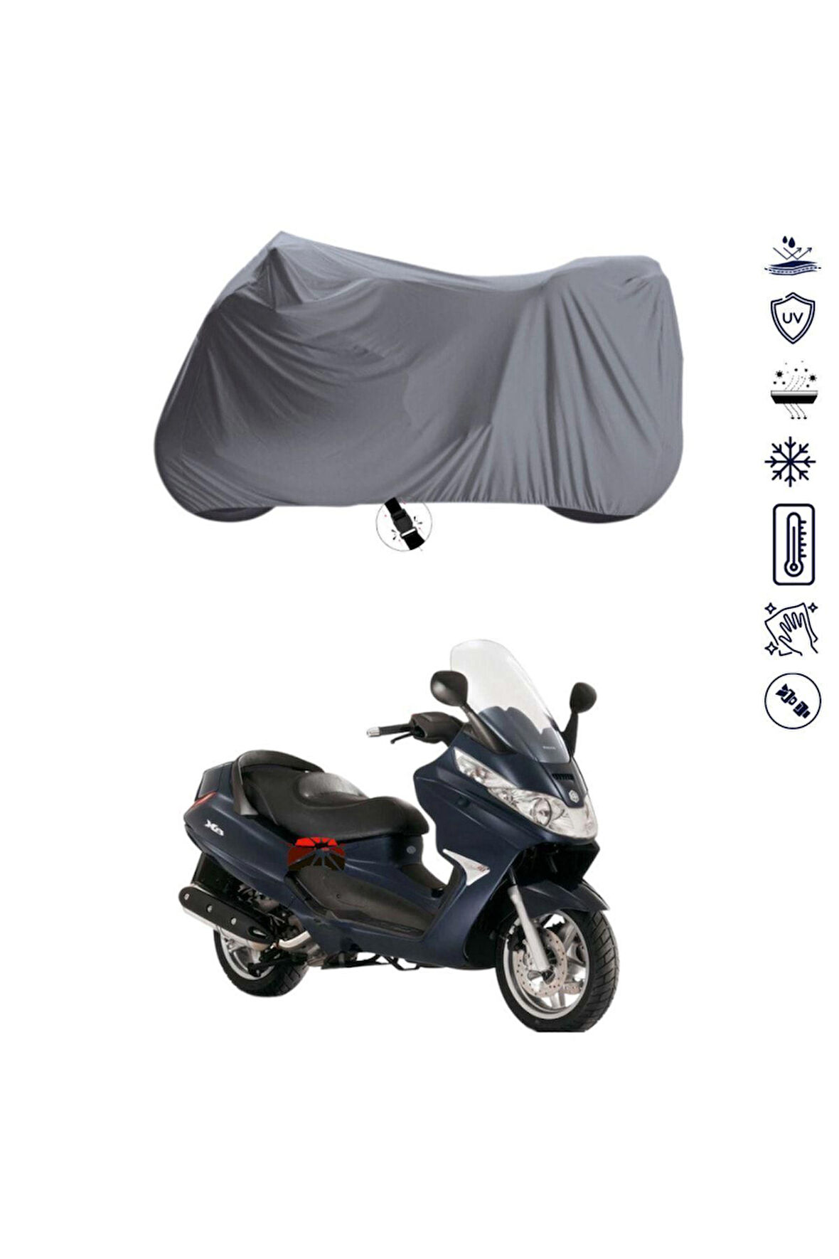 Piaggio X8 400 ie Arka Çanta  Bağlantı Tokalı  Uyumlu SolarBlock Prime Motosiklet Brandası Örtüsü