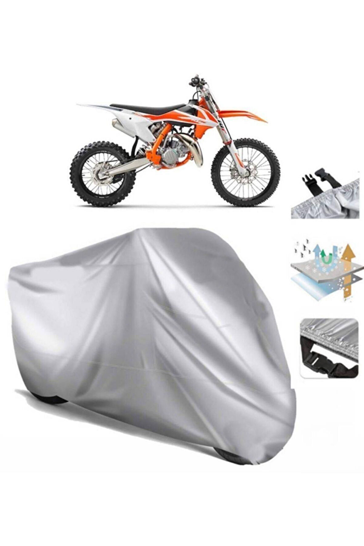 Ktm 85 Sx  Arka Çanta (bağlantı Tokalı) Uyumlu SolarBlock Prime Motosiklet Brandası Örtüsü