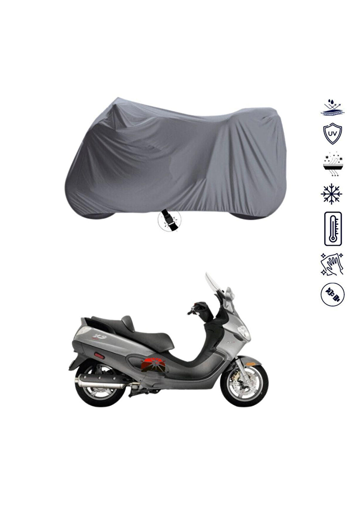 Piaggio X9 500 Bağlantı Tokalı  Uyumlu SolarBlock Prime Motosiklet Brandası Örtüsü