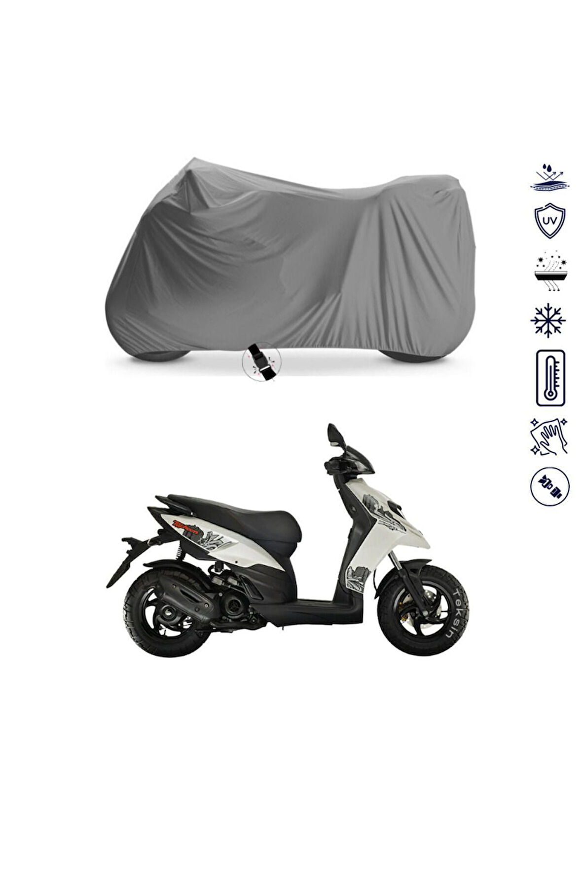 Piaggio Typhoon 50  Bağlantı Tokalı  Uyumlu SolarBlock Prime Motosiklet Brandası Örtüsü