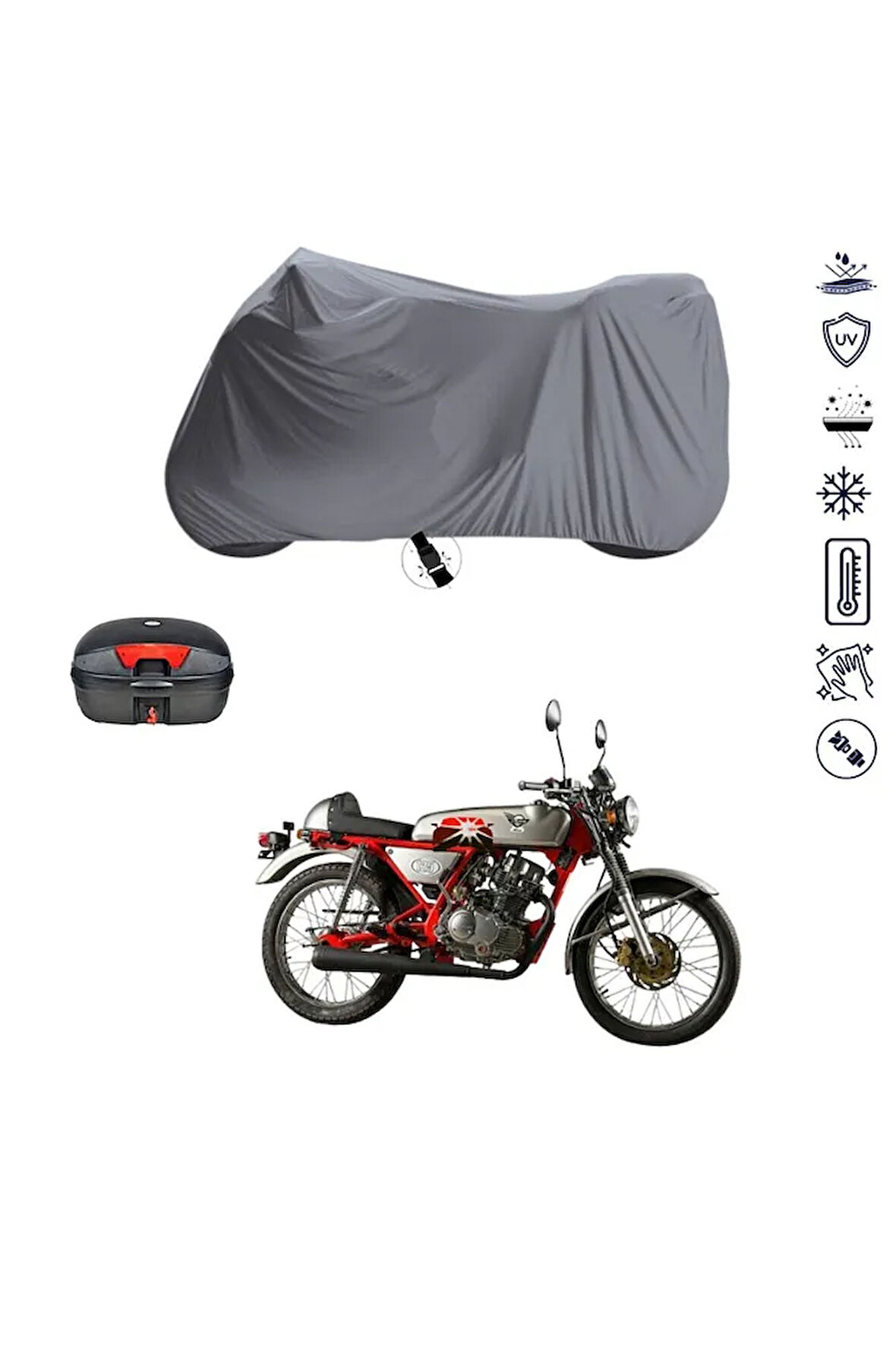 Skyteam Ace 125 Arka Çanta  Bağlantı Tokalı  Uyumlu SolarBlock Prime Motosiklet Brandası Örtüsü