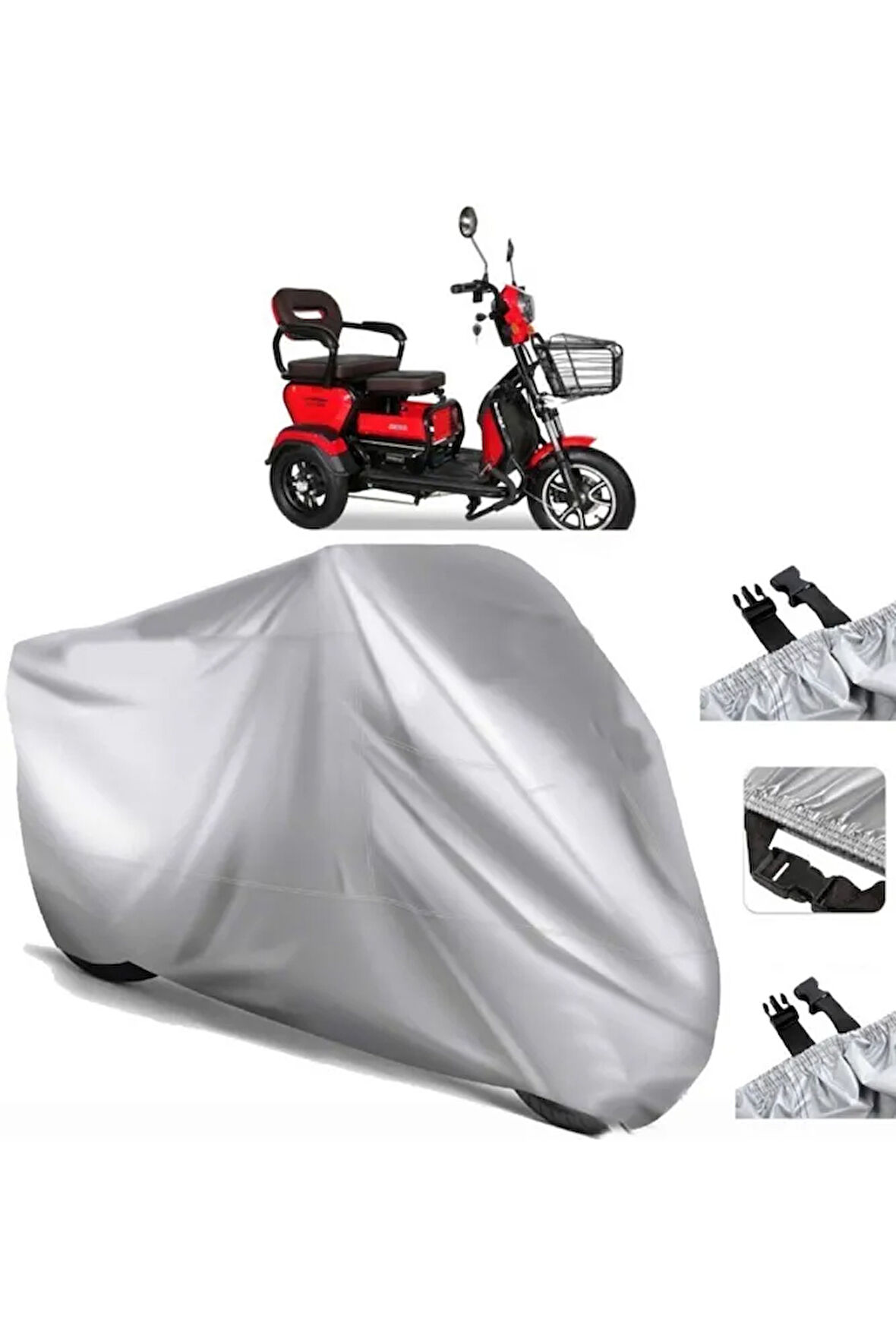 Motolux Fayton 5000 Elektrikli  (bağlantı Tokalı) Uyumlu SolarBlock Prime Motosiklet Brandası Örtüsü