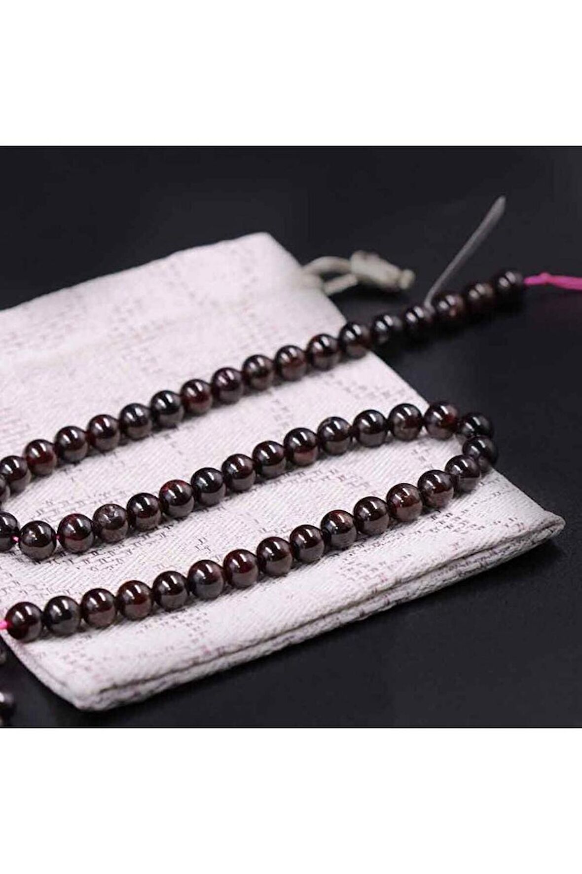 Lal (GARNET) Taşı Doğal Taş Dizi (8MM)