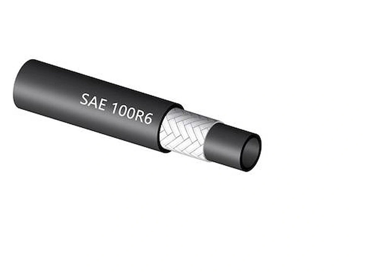 3/16" inç - R6 İÇ ÇAP 4.8 MM DIŞ ÇAP 10.7 MM TEKSTİL ÖRGÜLÜ HİDROLİK HORTUM