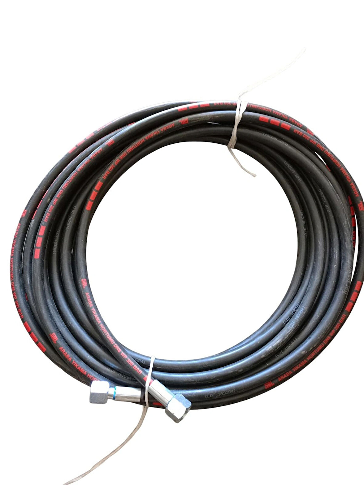 TAM HİDROLİK 15 METRE 5/16" SEL Marka Yüksek Basınç Araba Yıkama Hortumu 1/2" DÜZ Rekorlu