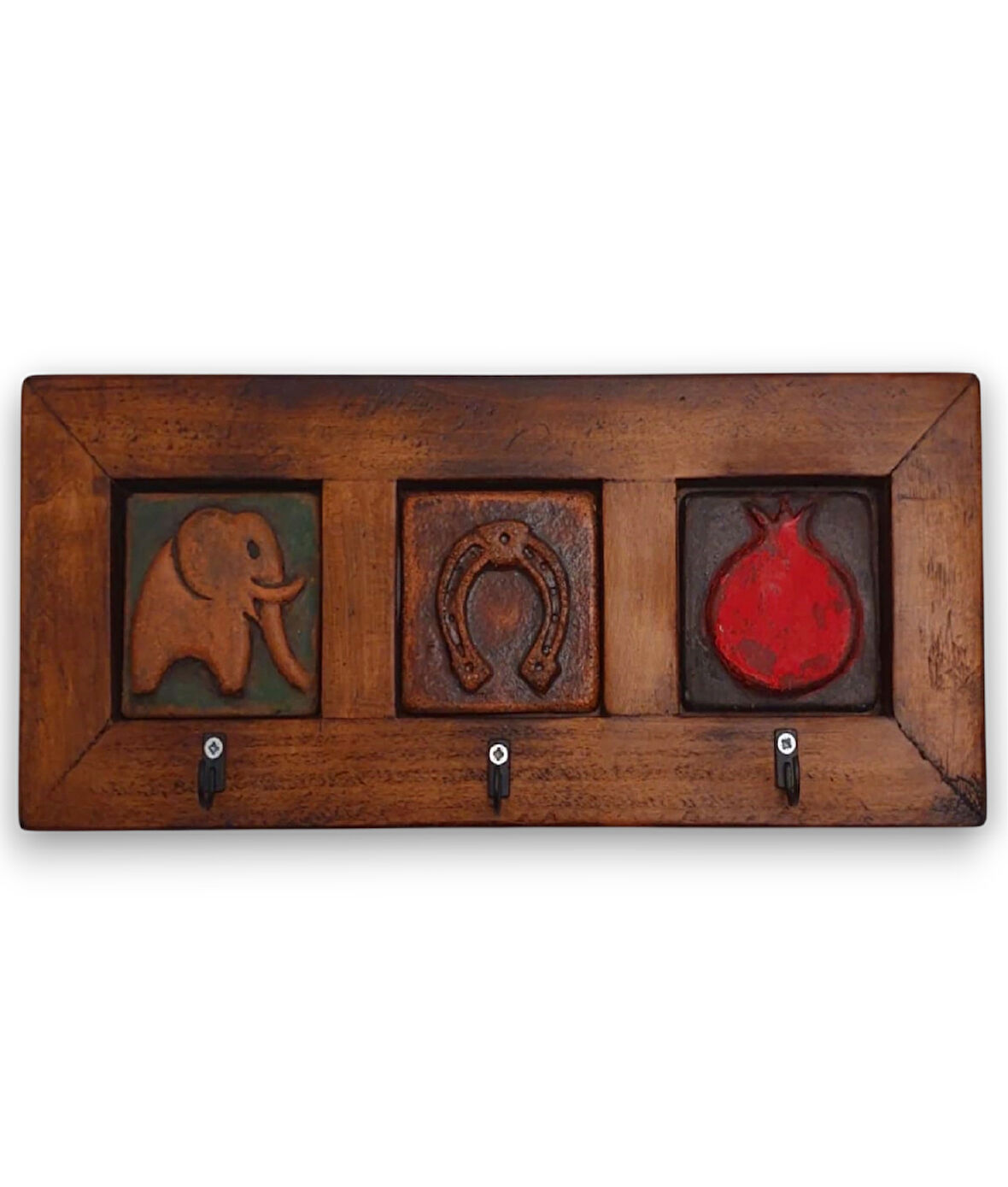 ŞANS SEMBOLLÜ  SERAMİK ELYAPIMI (HANDMADE)  3LÜ ANAHTARLIK 36x15x2,5cm