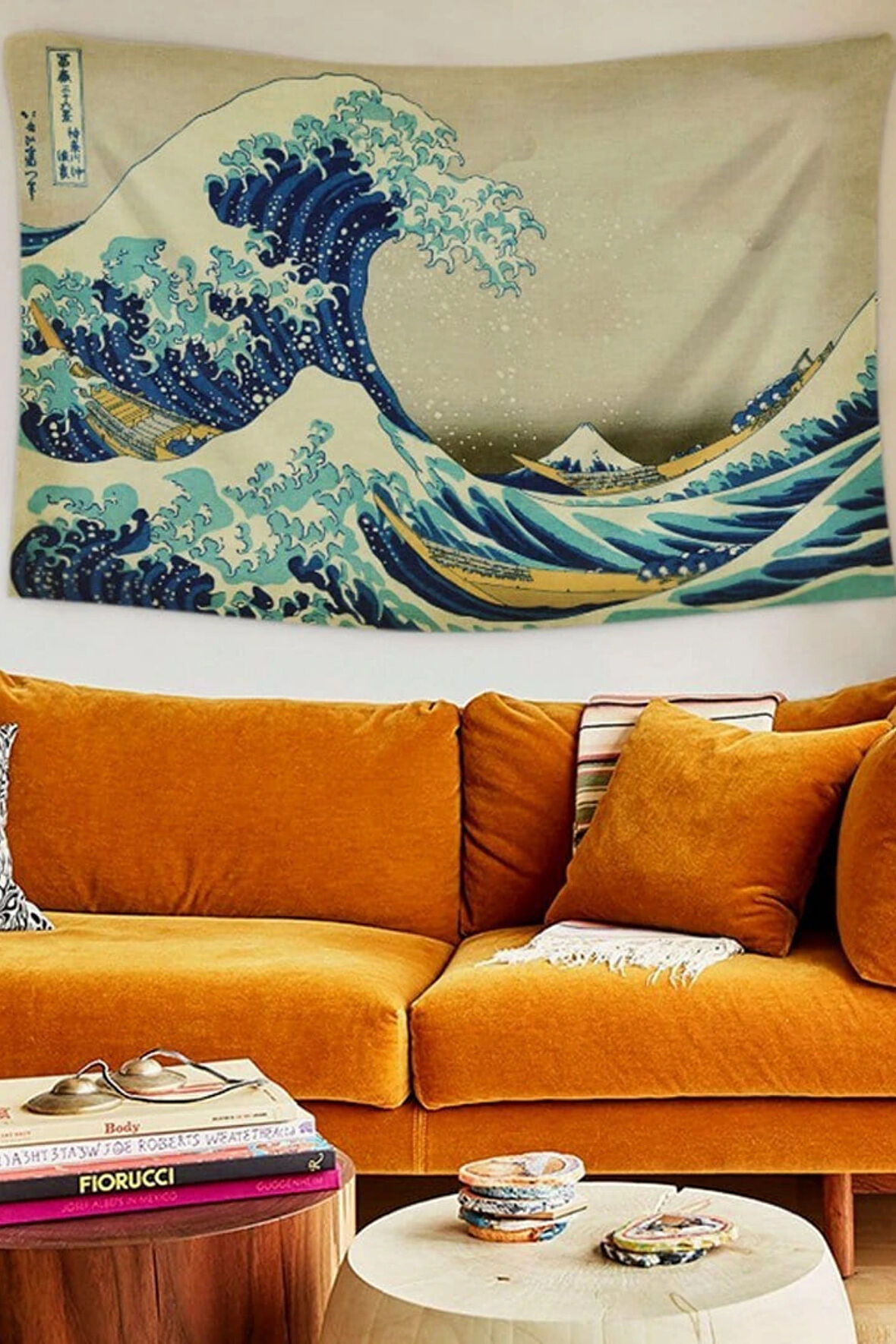 The Great Wave Off Kanagawa Duvar Örtüsü, Duvar Halısı 150x100 cm