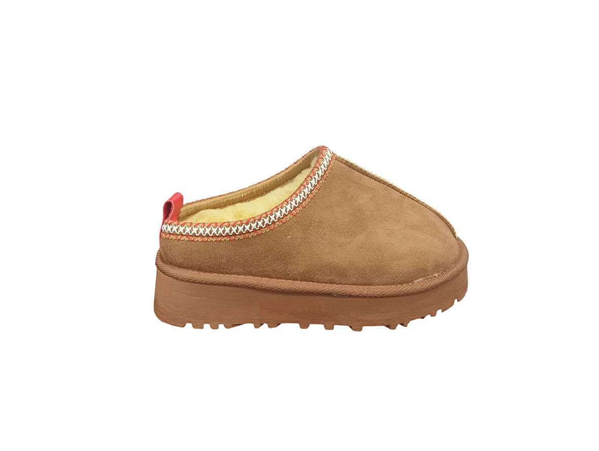 Punto 696083Z İçi Kürklü 4 cm Topuk Boyu Günlük Süet Kadın Terlik Bot