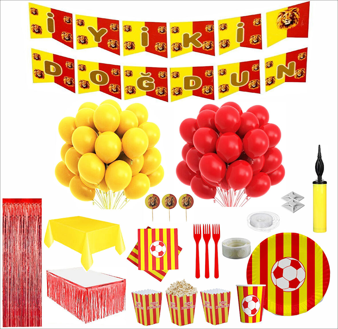 TARAFTAR (GS) 8 KİŞİLİK FULL DOĞUM GÜNÜ SETİ