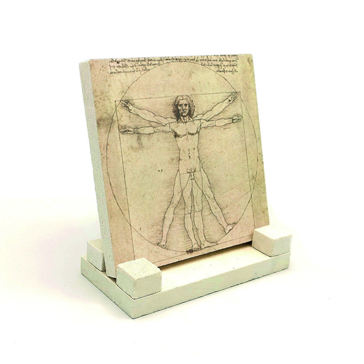 "Vitruvius Adamı"Baskılı Doğaltaş Masaüstlük