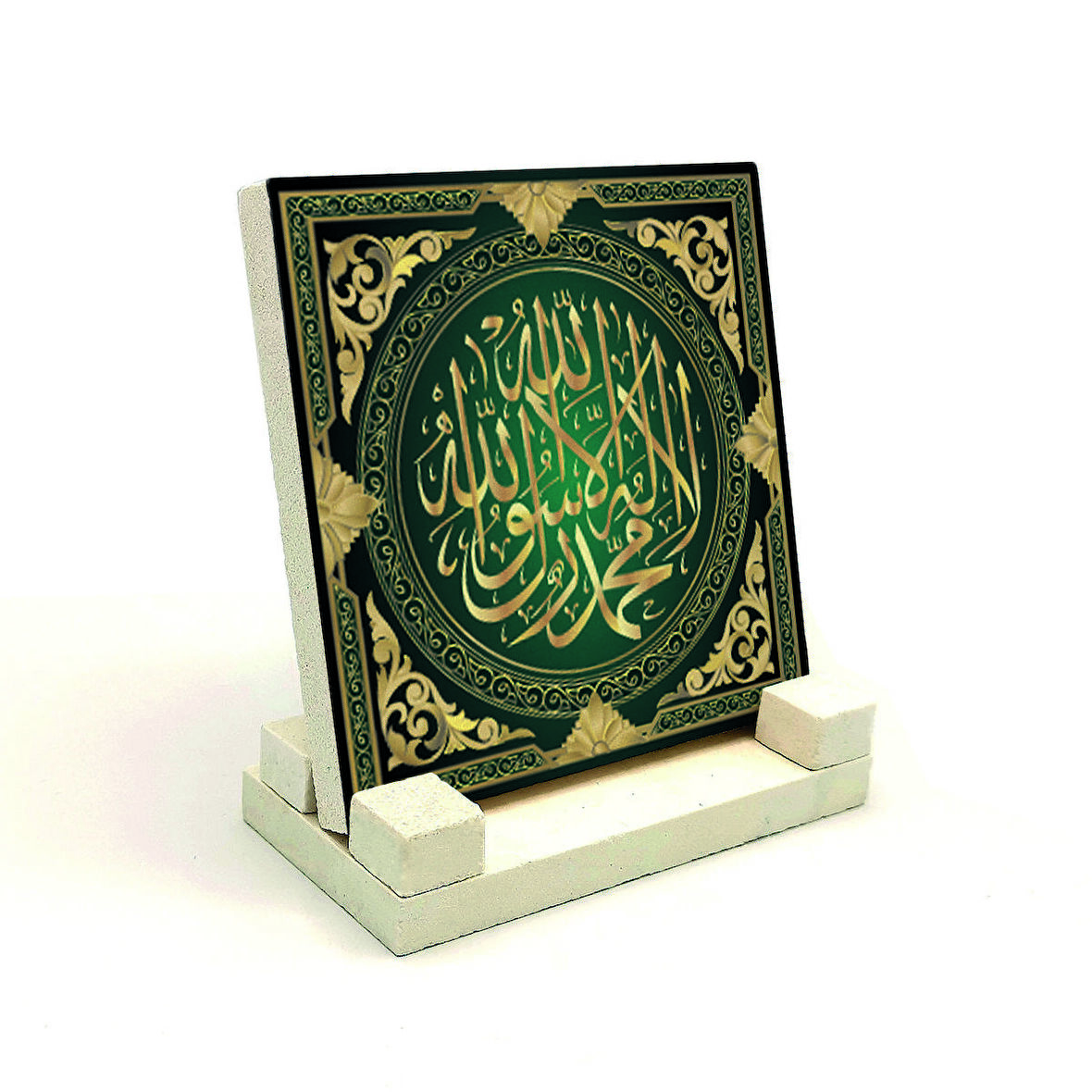 Kelime-i TevhidYazılı Doğaltaş Masaüstlük