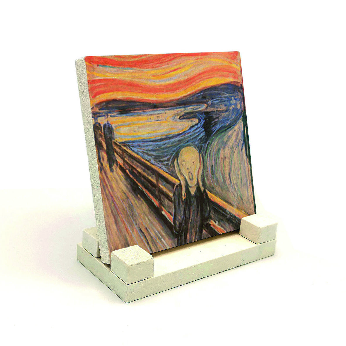  Çığlık (Edvard Munch, 1893)Baskılı Doğaltaş Masaüstlük