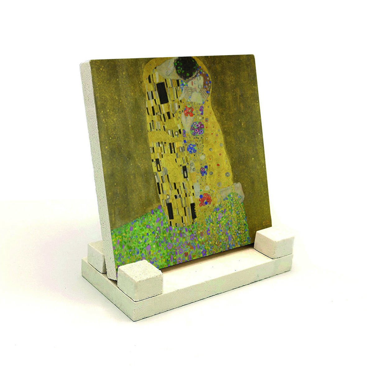 Öpücük (Gustav Klimt, 1907)Baskılı Doğaltaş Masaüstlük