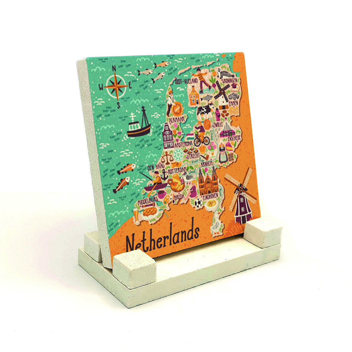 Hollanda SembolleriBaskılı Doğaltaş Masaüstlük