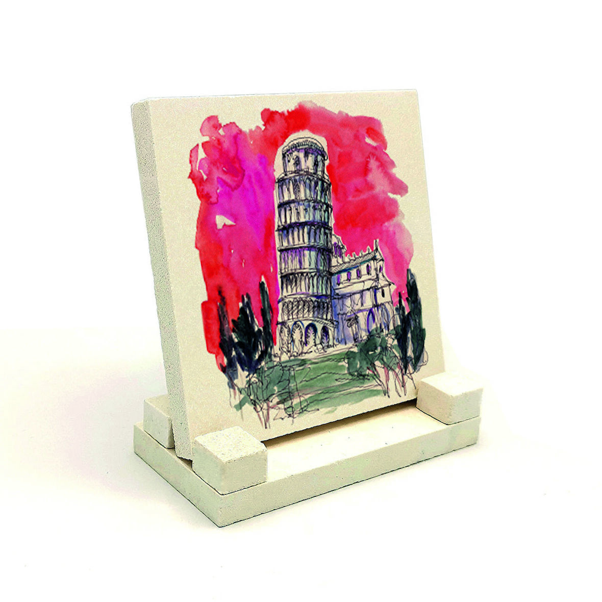 Pisa KulesiBaskılı Doğaltaş Masaüstlük