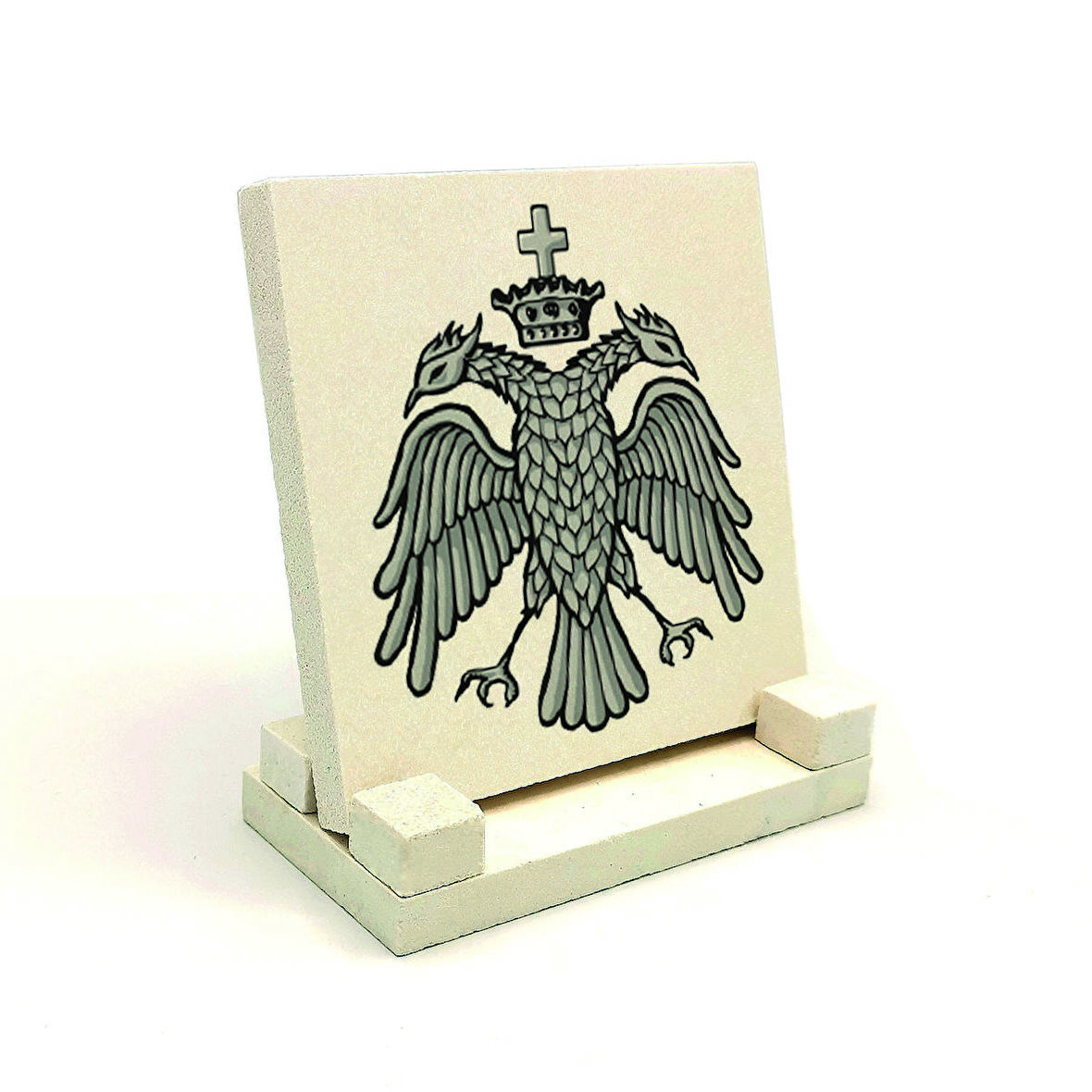 Bizans Kartal LogosuBaskılı Doğaltaş Masaüstlük