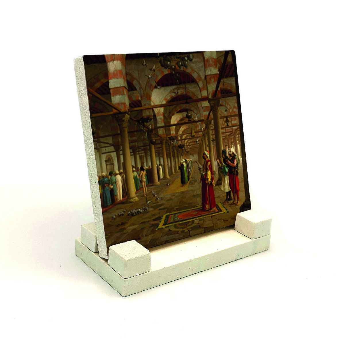 Camide Namaz KılanlarBaskılı Doğaltaş Masaüstlük