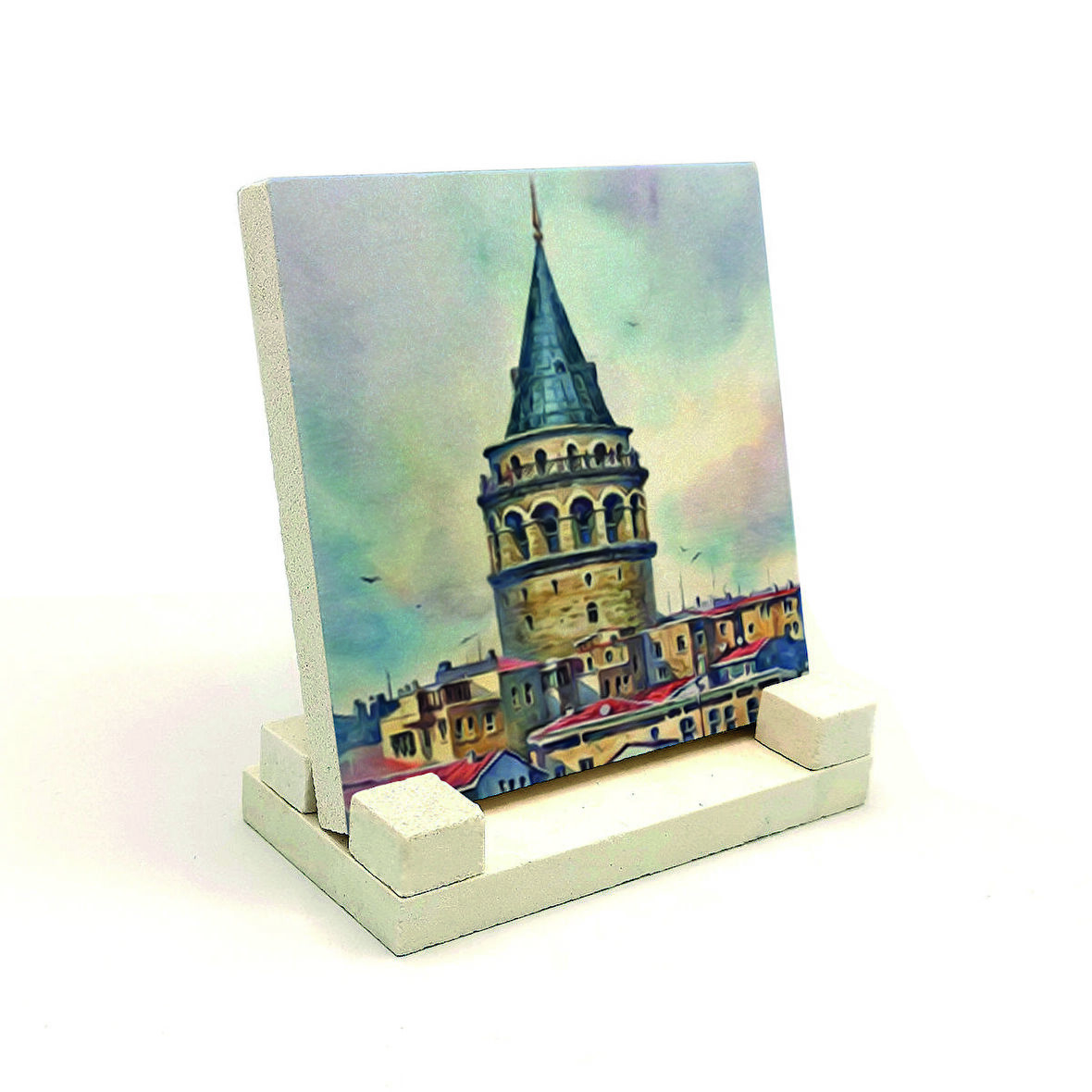 Galata KulesiBaskılı Doğaltaş Masaüstlük