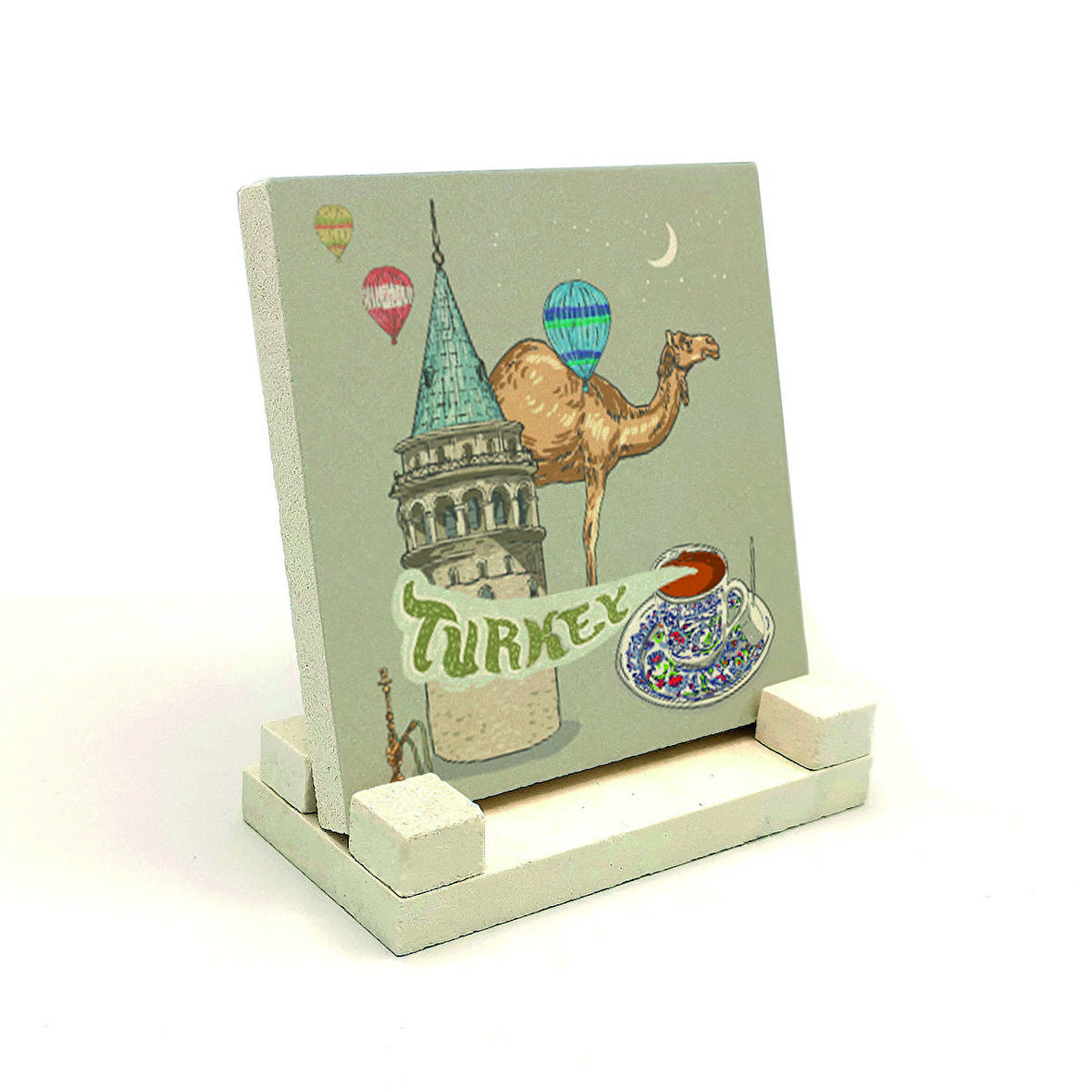 Galata KulesiBaskılı Doğaltaş Masaüstlük