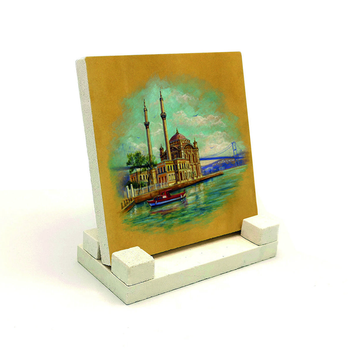 Ortaköy Camii Baskılı Doğaltaş Masaüstlük