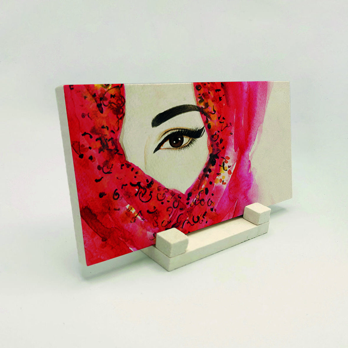 Arap KadınBaskılı Doğaltaş Masaüstlük