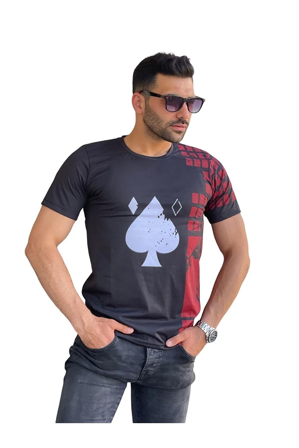 - Erkek Dijital Maça Baskılı Yeni Sezon T-shirt New Collection