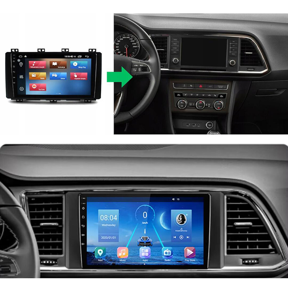 Seat Ateca Android Multimedya Sistemi 4-64 Fimex (2016-2021)