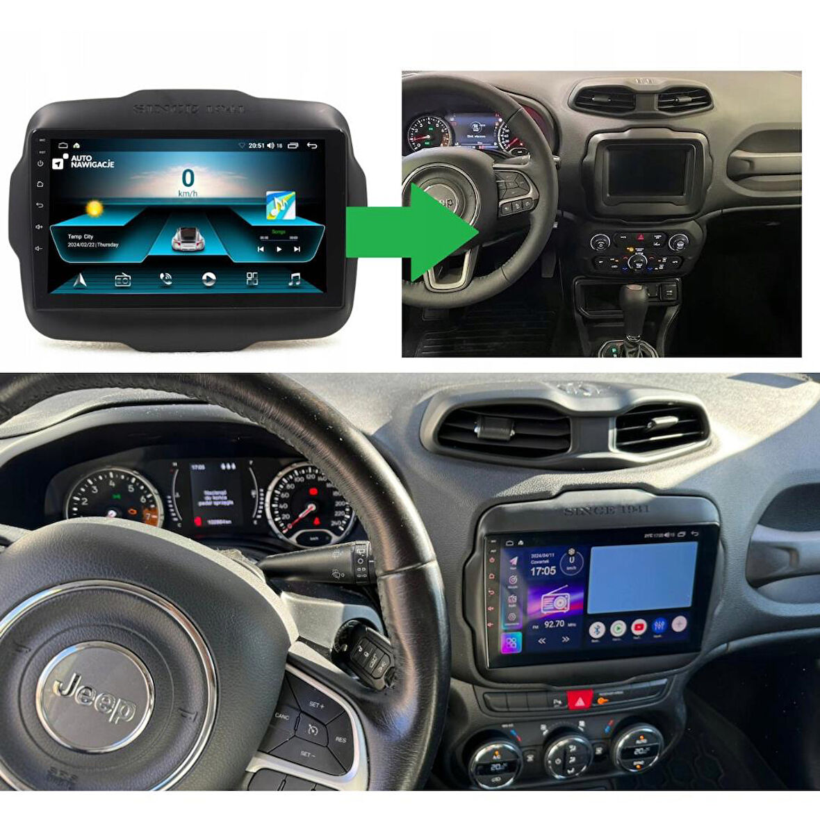 Jeep Renegade Android Multimedya Sistemi 4-64 For-X (2014-2019)