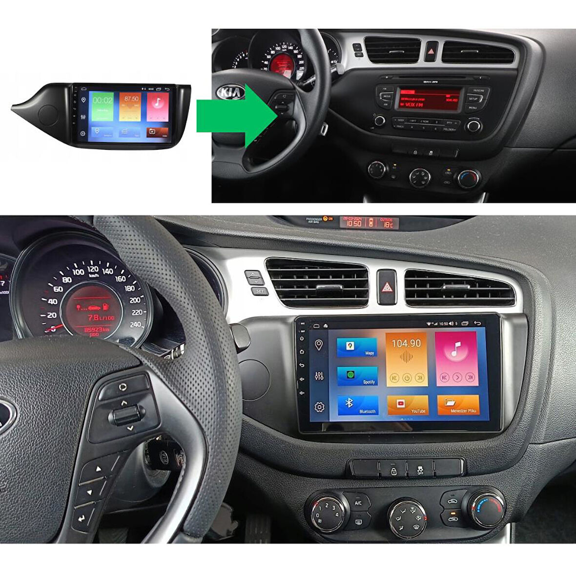 Kia Ceed Android Multimedya Sistemi 4-64 For-X (2012-2019)