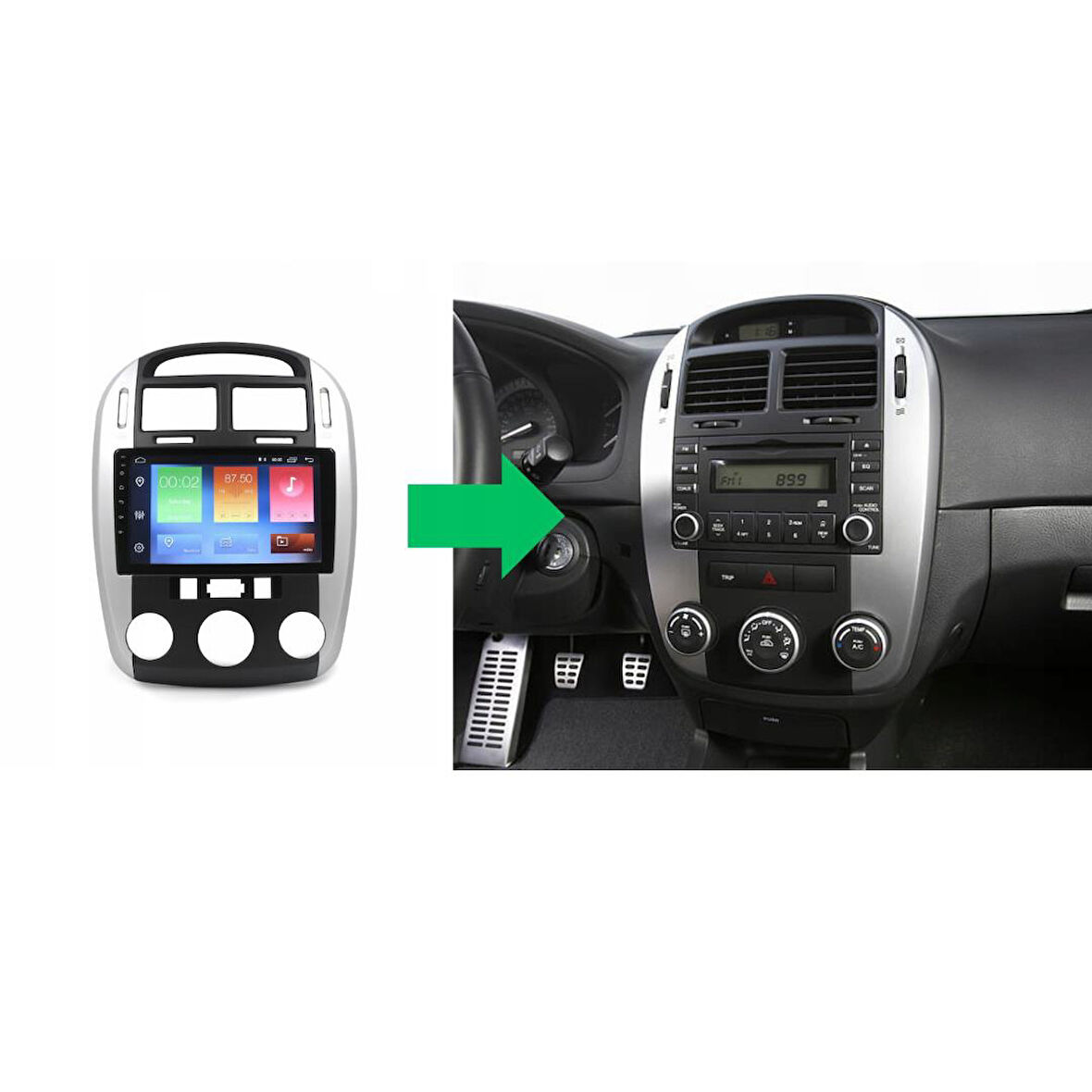 Kia Cerato Analog Klima Android Multimedya Sistemi 4-64 For-X (2006-2008)