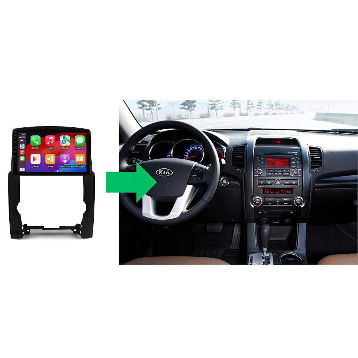 Kia Sorento Android Multimedya Sistemi 4-64 For-X (2009-2012)