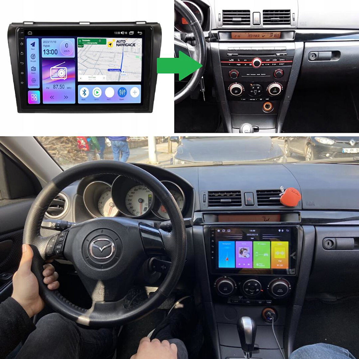 Mazda 3 Android Multimedya Sistemi 4-64 For-X (2004-2009)