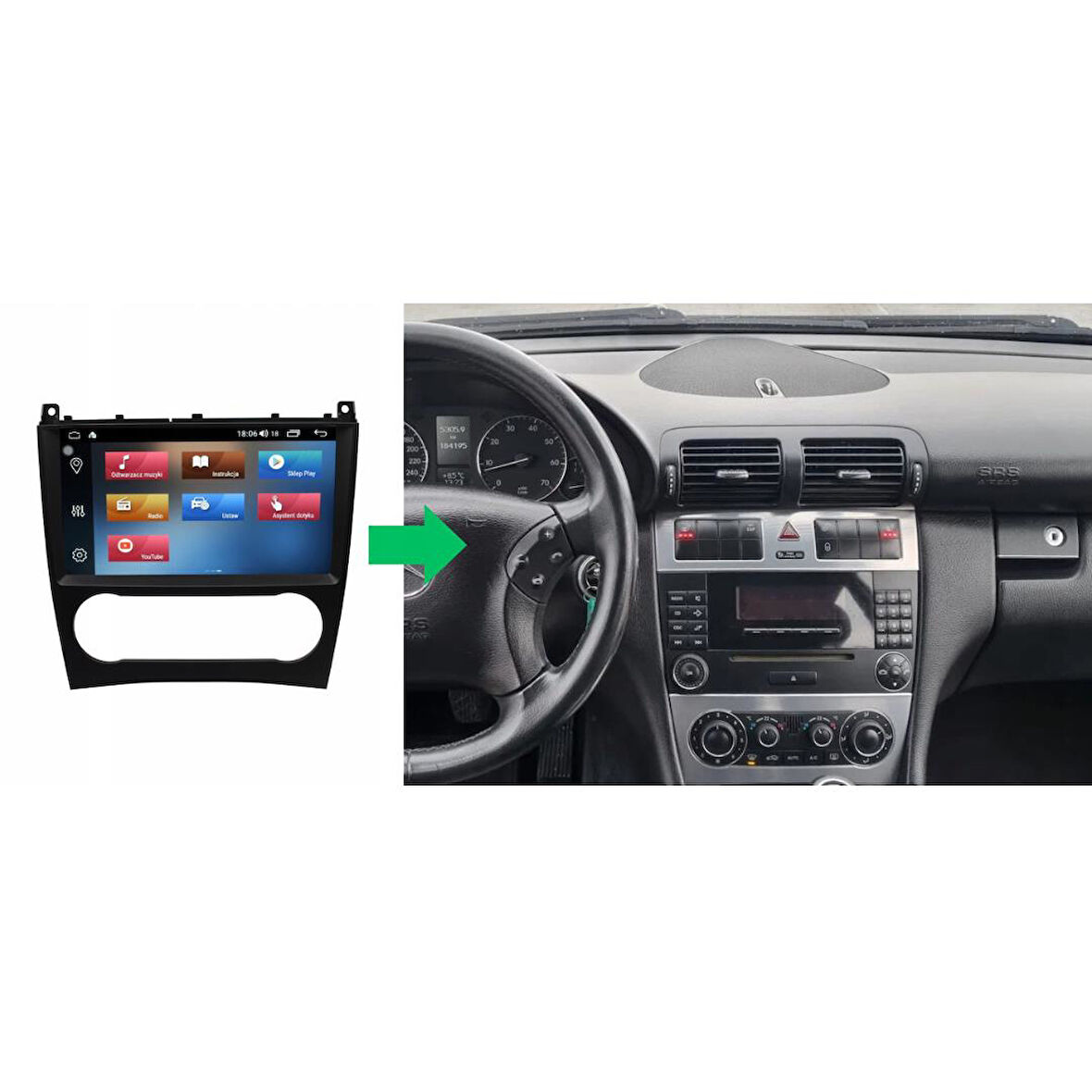 Mercedes CLK Serisi W209 Android Multimedya Sistemi 4-64 For-X (2005-2009)